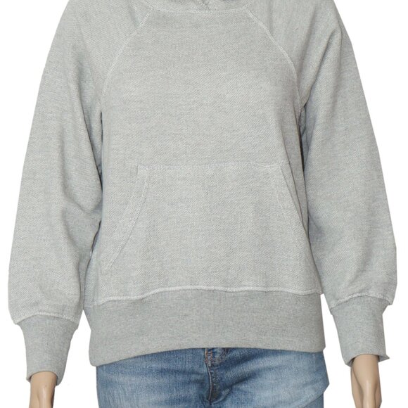 Free People With Everything Sweatshirt Heather Grey Hoodie Top M - Picture 4 of 9